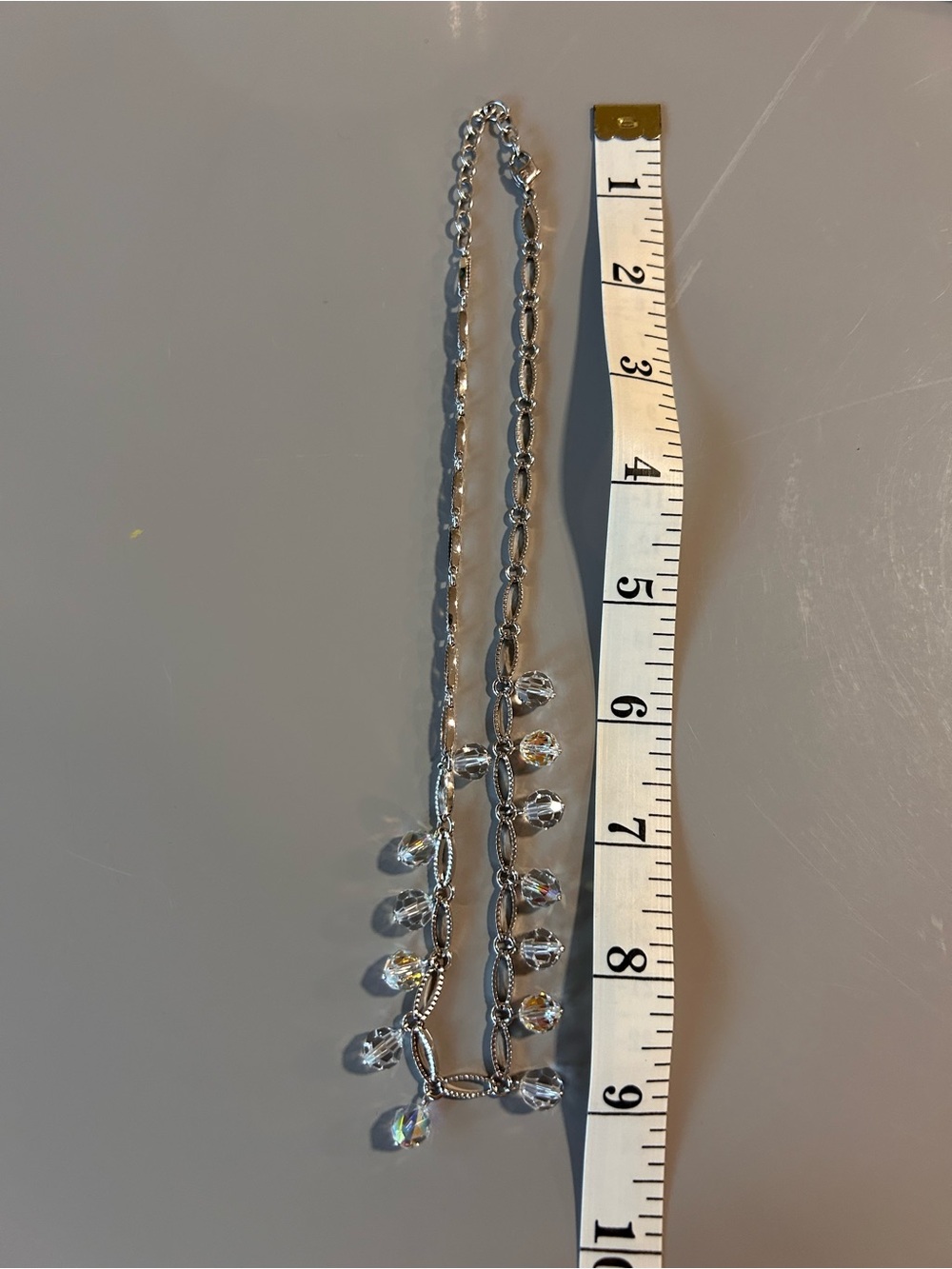 Swarovski crystal aurora drop dangle necklace vintage - Picture 6 of 6
